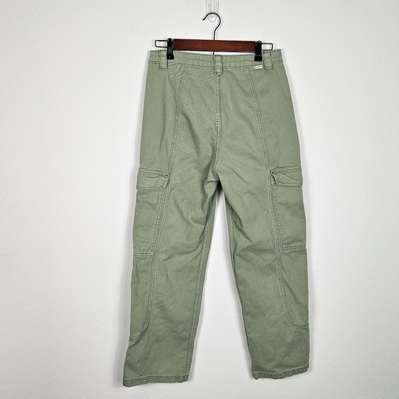 Billabong Wall to Wall Denim Cargo Pants 100% Cotton Sz 28 Green - Picture 2 of 7